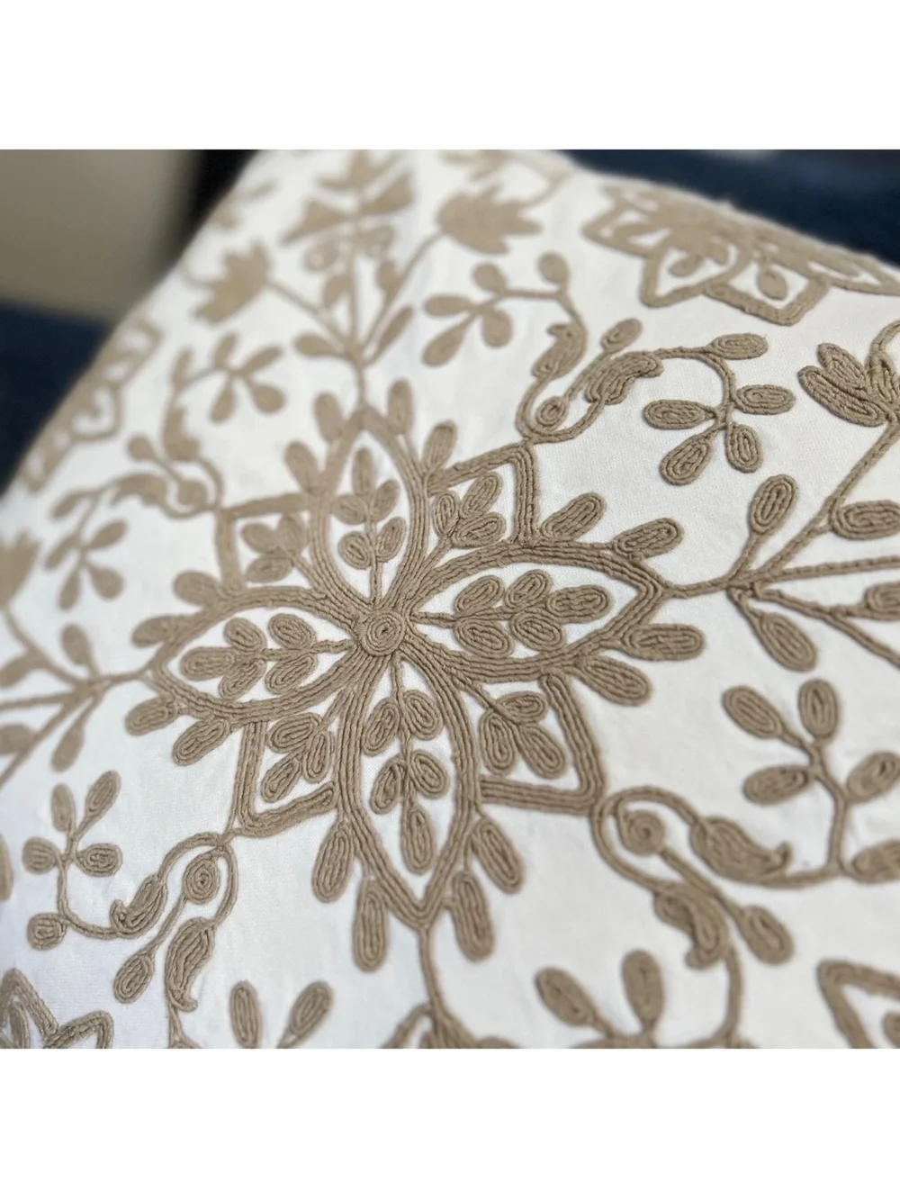 (1) POTTERY BARN  Embroidered  18